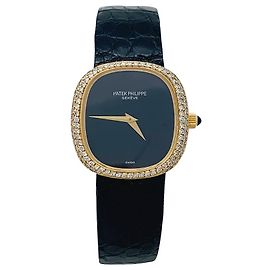 Reloj Patek Philippe "Elipse" de oro amarillo, diamantes, cuir Otro