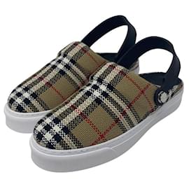 Burberry-Burberry sabot tartan RANGLETON Più colori Beige-Multicolore