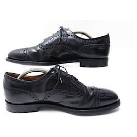 Church's-CHURCH'S DIPLOMAT DIPLOMAT FLOWER TOE SHOES 7.5F 41.5 LEATHER SHOES-Black