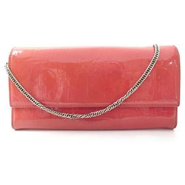 CARTERA CHRISTIAN DIOR RENDEZ-VOUS DE CHAROL OBLICUO POUCH WOC Rosa