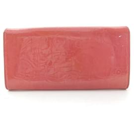 Christian Dior-CHRISTIAN DIOR RENDEZ-VOUS WALLET IN OBLIQUE PATENT LEATHER WOC POUCH-Pink