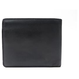 Christian Dior-DIOR HOMME WALLET COIN CARD HOLDER BLACK GRAINED LEATHER BLACK WALLET-Black