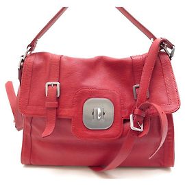 NEW LONGCHAMP GATSBY HANDBAG 151777960 RED LIZARD GRAINED LEATHER Red