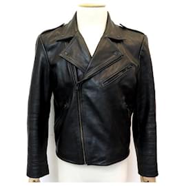 Autre Marque-THE AM CREW X MANINTOWN PERFECTO LIMITED EDITION JACKET 8 EX LEATHER BLACK JACKET-Black