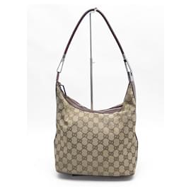 Gucci-Gucci handbag bag 001.3814 MONOGRAM CANVAS GG GUCCISSIMA BEIGE HAND BAG-Brown
