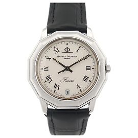 Baume & Mercier RELÓGIO BAUME E MERCIER RIVIERA 5131.001.2 34 RELÓGIO DE AÇO DE ESCOVA DE AÇO DE QUARTZO MM Prata