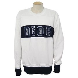 NEUER PULLOVER VON CHRISTIAN DIOR X KENNY SCHARF 193M639an360  l 50 PULLOVER AUS BAUMWOLLE Weiß