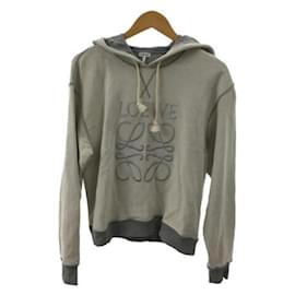 Loewe-**[Used] LOEWE Hoodie / M / Cotton / GRY / S359341x98 / Anagram Sweatshirt Hoodie / Gray Melange-Grey
