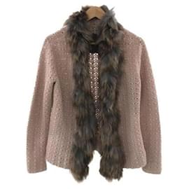 Fendi-**[Used] FENDI 100% cashmere / cardigan (thin) / 42 / cashmere / PNK-Pink