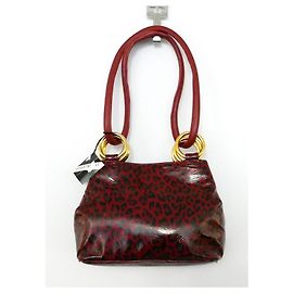 Russell & Bromley Ringlet Red Leopard Lackledertasche Rot Bordeaux