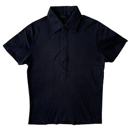 Polo de jersey de algodão azul marinho Prada Azul marinho