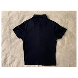 Prada-Navy jersey polo top-Navy blue