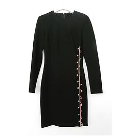 Robe épingle à nourrice Versus Anthony Vaccarello Noir