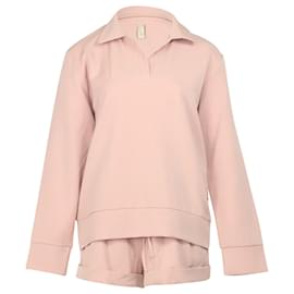 Autre Marque-Prevu Set aus Pullover und Shorts aus rosafarbenem Polyester-Pink