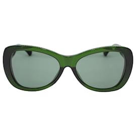 Dries Van Noten-Dries Van Noten Dries 195 Round Sunglasses in Green Acetate-Green