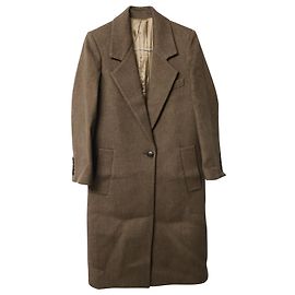 Joseph Captain Giant Chevron Coat in Brown Wool Brown