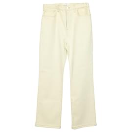 Frame Denim-Frame Le Jane Boyfriend Jeans in White Cotton Denim-White