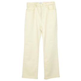 Frame Denim Vaqueros Frame Le Jane Boyfriend en denim de algodón blanco Blanco