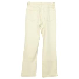 Frame Denim-Jeans Frame Le Jane Boyfriend em Denim Branco de Algodão-Branco
