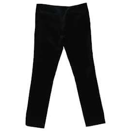 Zadig & Voltaire-Zadig & Voltaire Slim Fit Stretch Pants with Embroidery in Black Velvet-Black