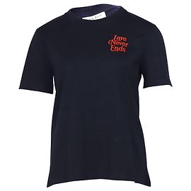 T-shirt Sandro Paris Love Never Ends in cotone blu Blu Blu navy
