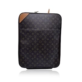 Louis Vuitton-Monogram Canvas Pegase 45 Trolley Rolling Luggage-Brown