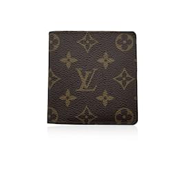 Louis Vuitton-Portafoglio per carte di credito bifold in tela con monogramma vintage-Marrone