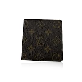 Louis Vuitton-Cartera plegable para tarjetas de crédito en lona con monograma vintage-Castaño