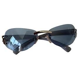 Chanel-Óculos de sol Chanel vintage-Azul