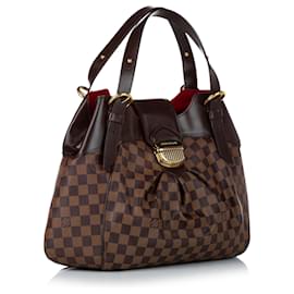 Louis Vuitton-Louis Vuitton Brown Damier Ebene Sistina GM-Brown