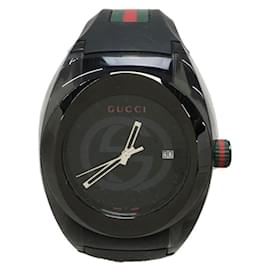 Gucci-GUCCI Quartz watch / analog / rubber / BLK-Black