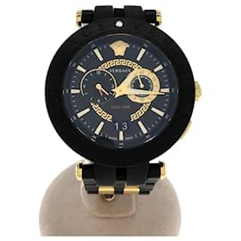 Versace-VERSACE Quartz watch / analog / stainless steel / BLK-Black