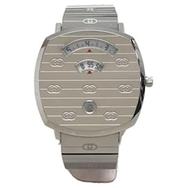 Gucci-GUCCI Quartz watch / analog / frame / with box / grip /-Silvery