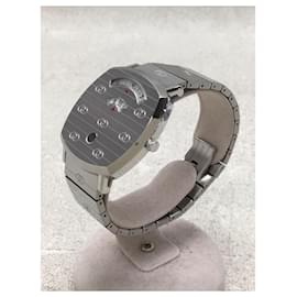 Gucci-GUCCI Quartz watch / analog / frame / with box / grip /-Silvery
