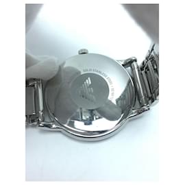 Emporio Armani-EMPORIO ARMANI Quartz watch / analog / stainless steel / BLK-Silvery