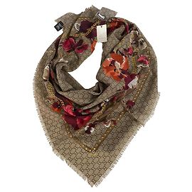 Scialle Gucci Monogram Blooms Multicolore