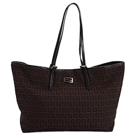 Fendi-Fendi Zucchino Tote Bag-Brown