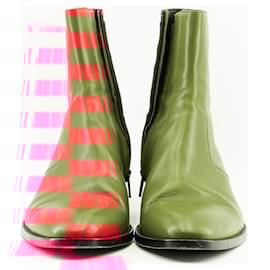 Yves Saint Laurent-Boots-Red