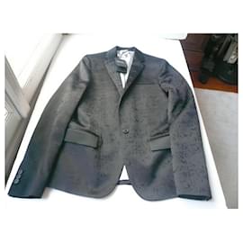 Rochas-ROCHAS Nueva chaqueta americana negra con etiqueta T48 Italia-Negro