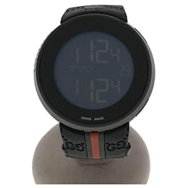 Gucci-GUCCI Quartz Watch / Digital / Rubber / BLK-Black