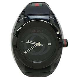 Gucci-gucci 137.1 / Quartz watch / Analog / Rubber / BLK / BLK / SS-Black