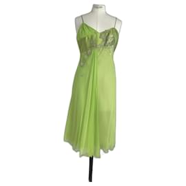 Autre Marque-Silk Cocktail Dress-Light green