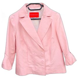 Christian Lacroix Pink Linen Jacket Pink