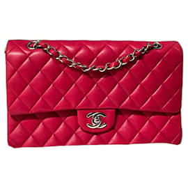 Chanel-Aba forrada clássica atemporal-Vermelho