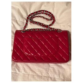 Chanel-Timeless classic lined flap-Red