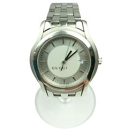 GUCCI Quarzuhr / analog / Edelstahl / SLV Silber