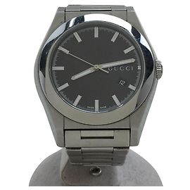 Relógio de corda automática GUCCI / analógico / em aço inoxidável / BLK Prata