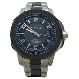 Versace-VERSACE Self-winding watch / analog / stainless steel / BLK / SLV / diversity-Silvery