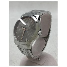 Gucci-GUCCI Quartz watch / analog / stainless steel / BRW / SLV-Silvery