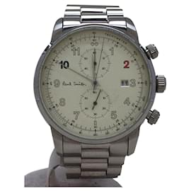 Paul Smith-Paul Smith BLOCK CHRONO 2016 / Movement / Chronograph / Watch / Analog / Stainless Steel / White-Silvery